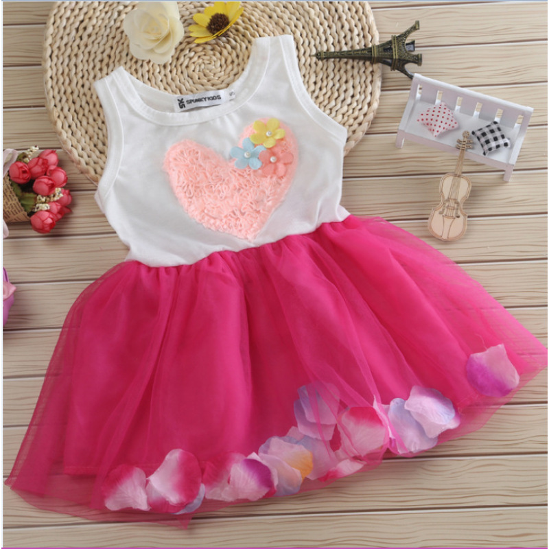 Conyson hot sale baby Children's Clothing toddler Baby kids clothing Dress print flower Girl Birthday Dress candy Girl's Dress