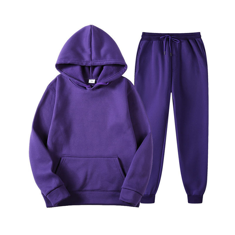 Wholesale Winter Casual Solid Hoodie Women Ladies Two Pieces Jogger Set Womens Sweat Sweatsuit 2 Piece Tracksuit Sets