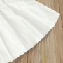 Conyson Fashion Kids Girls Casual Jean Vest Short Skirts Outwear Summer Suits Little Girl White Pleated Dresses 2pcs Outfits