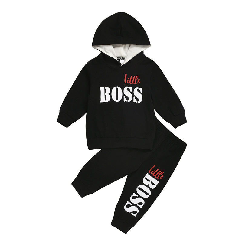 New Foreign Trade Hot Suit Children Clothing Sets Baby Girls Clothes Long Sleeve Hooded Casual Tracksuit Suits Boys Clothes