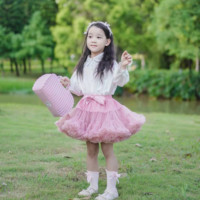 Conyson Wholesale Summer Tutu Skirt Fluffy Children Ballet Skirts Party Princess 1-5 Years Old Girl Tulle Clothes Dresses