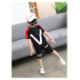 Summer Boy Sets New 2021 Sports Neck Suit Children's Clothing High Quality Clothing Summer Boy Shorts Cotton Short-sleeved Suit