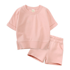 Conyson New Arrival 2023 Toddler Casual Summer Kids Tales 2 Pieces Short Sleeves Boys And Girls Clothing Jogger 1-7Y Kids Sets