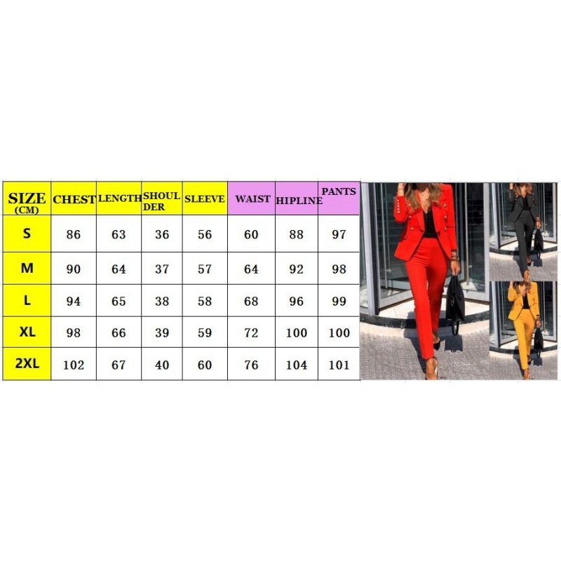 Online order ready to ship two piece solid color woman clothes set top fashionable women elegant dress suit long for office work