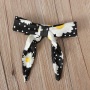 Casual Girl Baby Clothing Sleeveless Patchwork T Shirt Daisy Printed Tassel Shorts Headwear Three Piece Outfits Kids Clothes