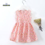 Conyson Wholesale Latest Hot Summer Kids Clothes Girls Flower Print Cotton Silk Dress Baby Princess Skirt Floral Girls Dresses