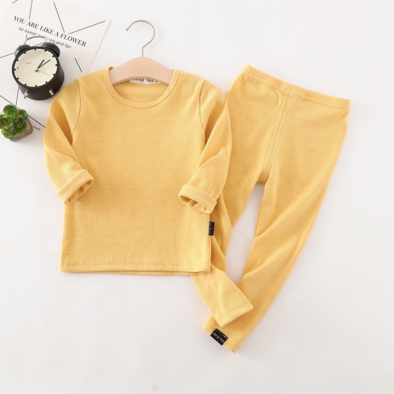 New Trend Customize Children Loungwear Boys And Girls Stretch Kids Pajamas Set