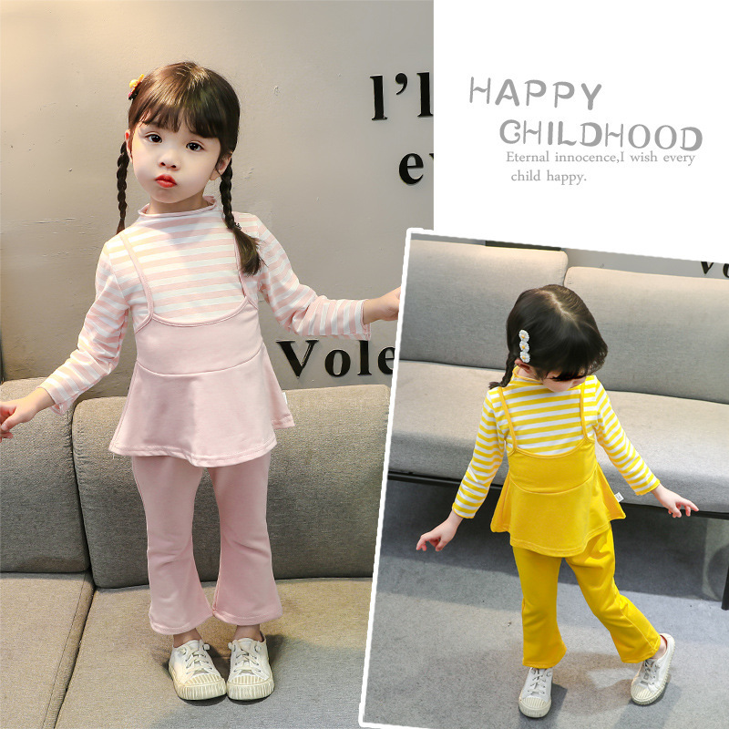 New Style Cute Outfits Toddler Clothing Sets Long Sleeve T Shirt + Trouser Two Piece Children's Clothing