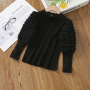 Conyson Spring Girls Baby Bottoming Shirt New Children's Fashion Long-sleeved T-shirt Kids Outer Wear Puff Sleeve Sweater