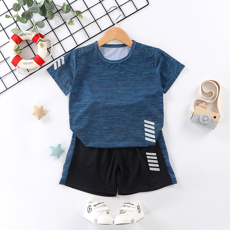 Conyson popular fashion toddler children Summer Baby kids wear quick-dry sports clothes tracksuits Boy Girl shorts Clothing Sets