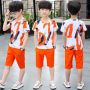 Manufacturer Casual Summer Boys Clothing Sets Camouflage Boys Sport Package Two Piece Graffiti Clothing Set