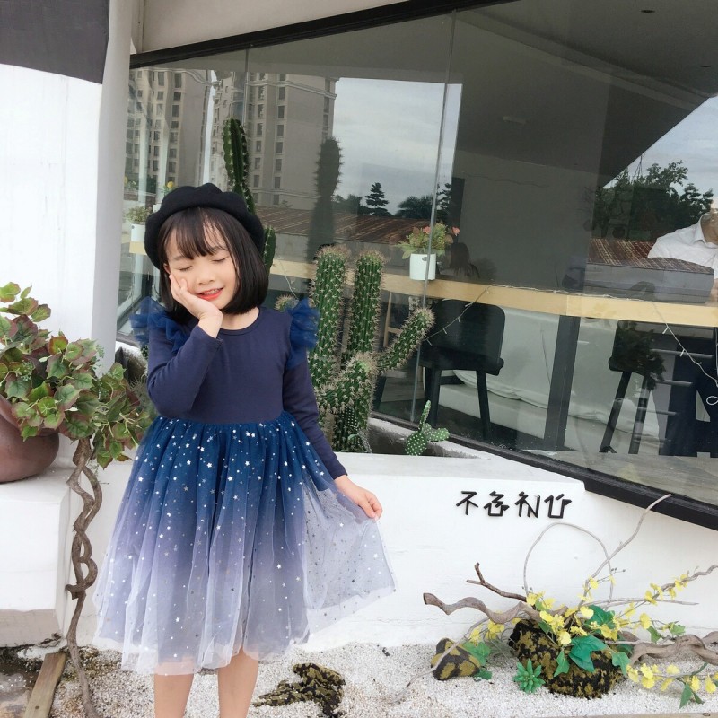Hot Sale 2021 Summer Knee-Length Children birthday party dress ruffle short sleeve kids clothes girls dresses