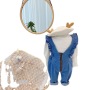 2021 New Cute Baby Girl Denim Jumper Jeans Stylish Toddler Girl One Piece Ruffle Zipper Jeans 1-6 Years