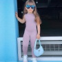 Conyson New Hot Fashion Kids Clothes Boutique Summer Bodysuits Kids Casual Custom Baby Girls Sleeveless One Piece Solid Jumpsuit