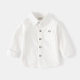 Conyson Bulk Spring Boys Pocket Custom Unisex Solid Color Plain Vintage 2-7 Years School Polo T-shirt long-sleeved Kids Shirt