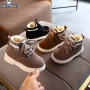 Conyson hot sale winter Outdoor waterproof walking Soft bottom Non-slip baby kid boy girl clothing snow Martin boots shoes