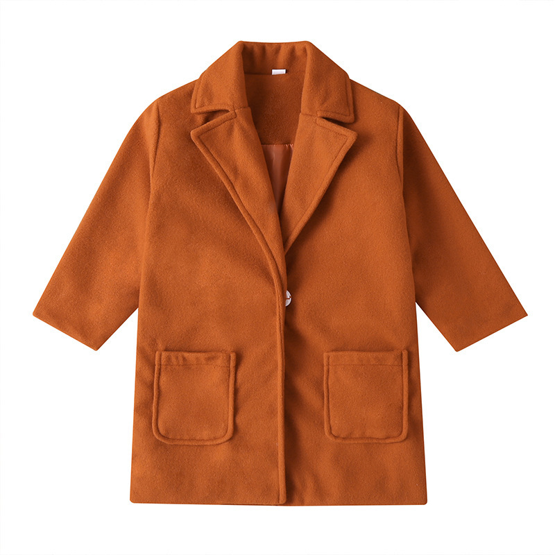 New Autumn Winter Baby Girl Coats Baby Woolen Coats Baby Long Sleeve Windproof Coats