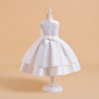 Conyson New Style Summer Princess Dress Kid Festival Wedding Gown Sleeveless Party Slik Sequin With Big Bow Tutu Girls Dresses