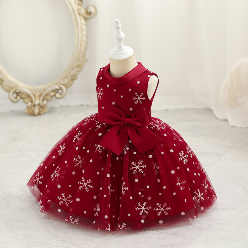 Conyson Embroidery Bow Quality Costume Cheap Little Girls Baby Frozen Prom Designs Skirt Puffy Luxury Evening Princess Dress