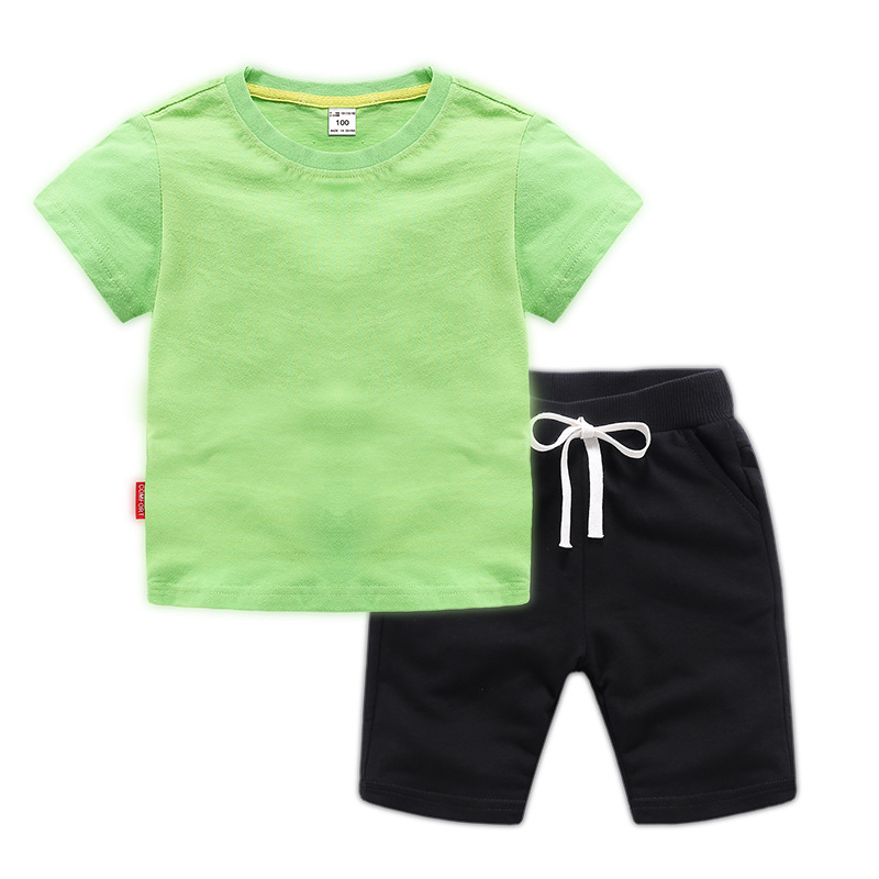 Custom Made Logo Kids Clothing Sets Fashion 2pcs Kids Clothes Set Kids Short Set