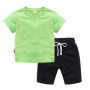 Custom Made Logo Kids Clothing Sets Fashion 2pcs Kids Clothes Set Kids Short Set