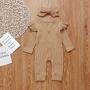 Newborn Long Sleeve Baby Clothes Set Knitted Cotton Romper Jumpsuit Solid Hair Newborn Long Baby Clothes Girls Boys Romper