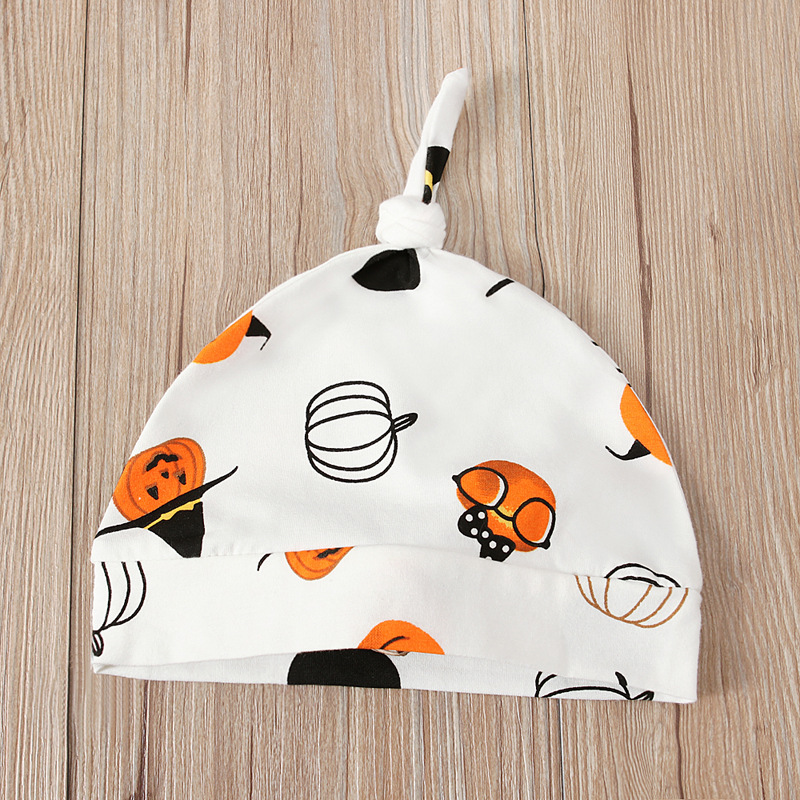 Toddler Romper Boy Girl Baby Halloween Clothes Print Ghost Pumpkin Newborn Long Sleeve Playsuit Pants With Headband Suits
