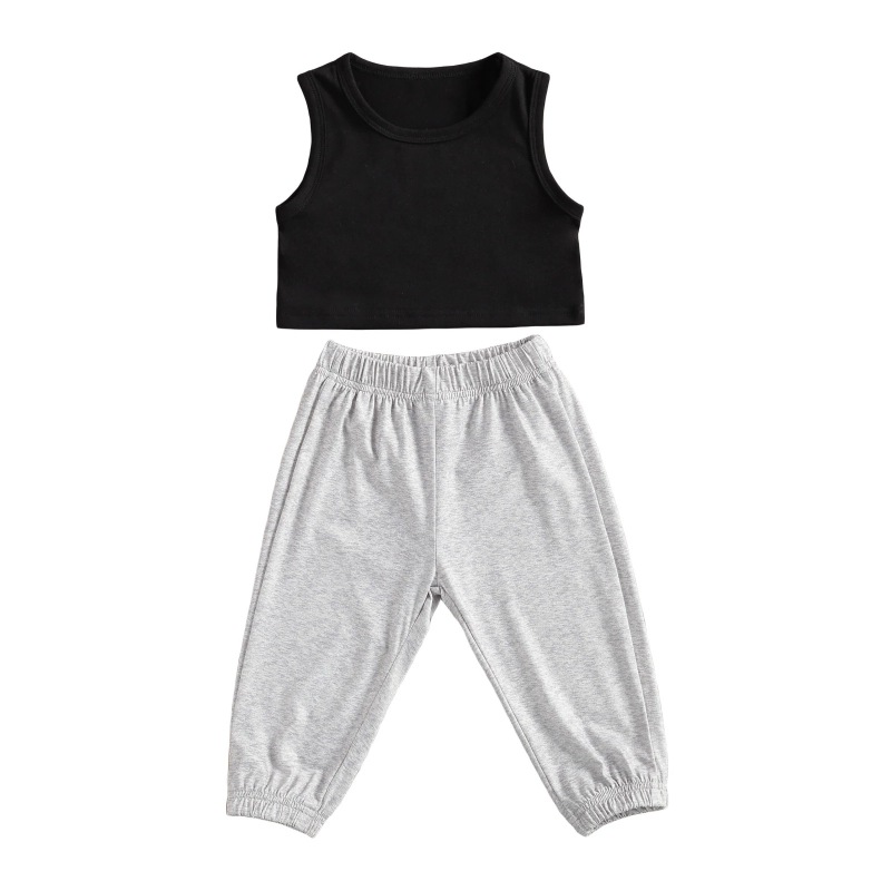 Conyson Summer Kids Baby Girls Cool Fashion Sleeveless Tops Vest Long Pants Outfits Kids Tracksuit Kid Clothing Toddler Sets