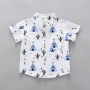 wholesale 2021 Popular Summer cotton cartoon children clothes short Sleeve button tops pure color shorts baby Girls Boys sets