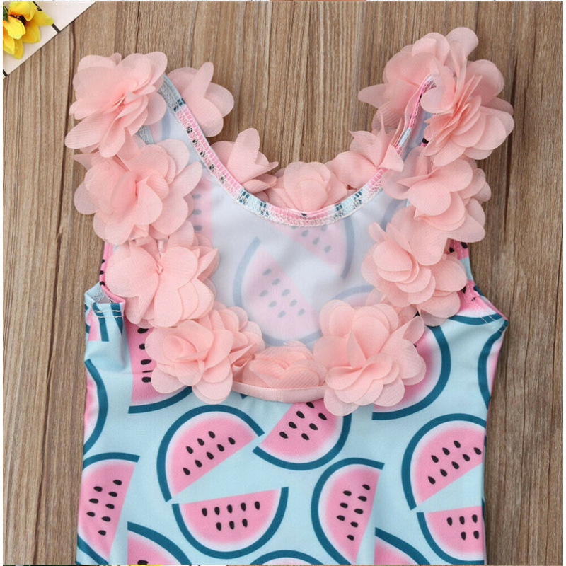 Toddler Infant Swimwear Cute Summer Swimming Costume Baby Girls Wholesale Toddler Watermelon Bikini Suit Summer Baby Girl