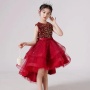 Conyson RTS Summer Sleeveless 3-8 Years Baby Girls Train Dresses 4 Colors Wedding Party Children Clothes Birthday Clothing