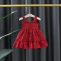 Conyson High Quality Summer Cotton Polyester 1-3 Years Old Sleeveless Fashionable Sweet Style Bowknot Girl New Princess Dresses