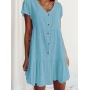ready to ship one piece solid color loose clothing woman Online order clothes top women t-shirt casual long apparel ladies dress