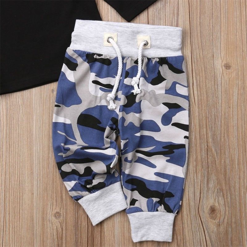 Conyson infant suits Toddler Boy 3 Pieces baby children long sleeve tops camouflage color kids Pants wear Fashion clothing Sets