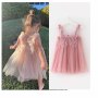 Conyson Wholesale Solid color Kids Girl Casual strap Sleeveless with butterfly wings Summer Baby Girls Tutu Dress