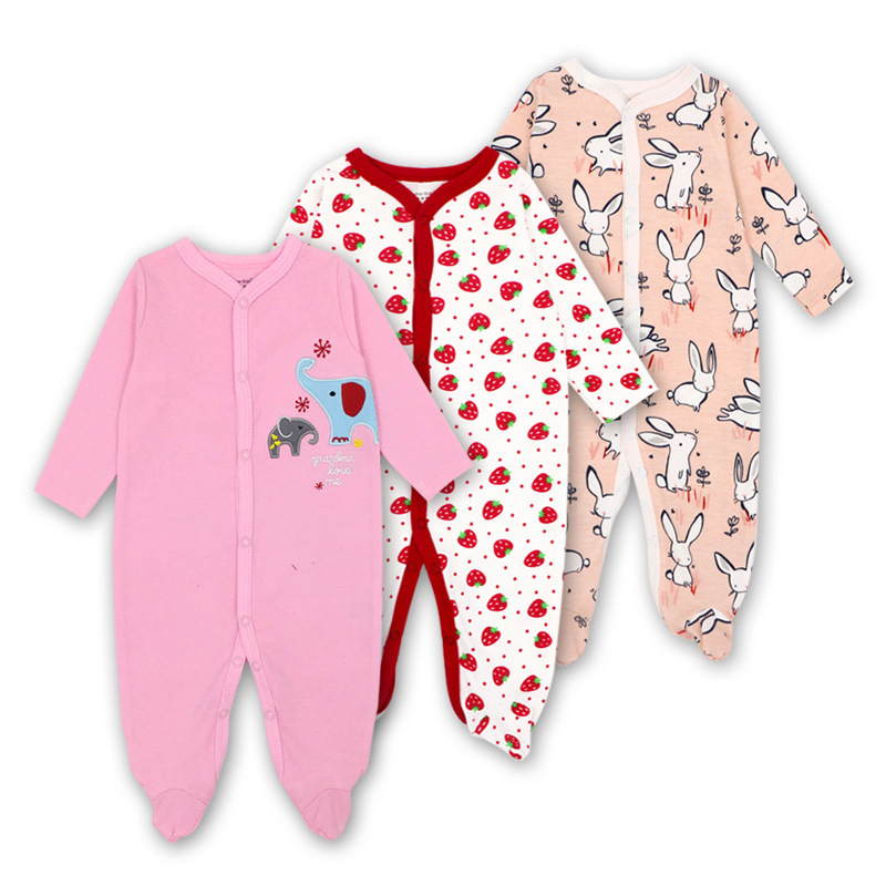 High Quality Custom Korean Knit Animal Baby Bodysuit Spring Bamboo Organic Cotton Baby Romper