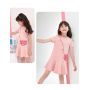 Conyson Wholesale New Design Kids Clothes Summer Outfit Floral Short Sleeve Print T-shirt Cartoon Casual Dress for Little Girls