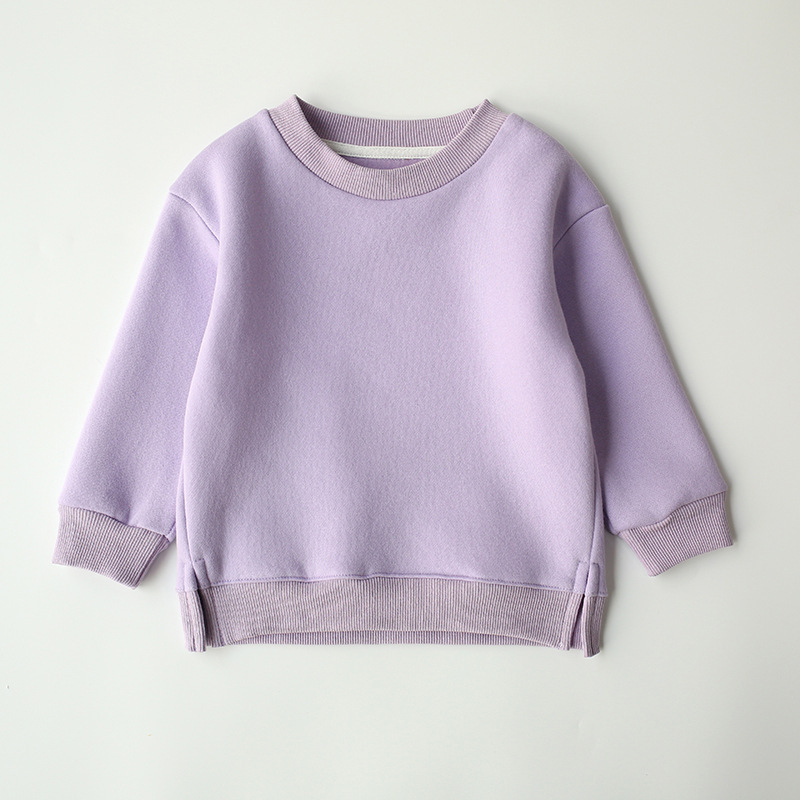 Conyson Custom Blank Wholesale Toddler Kids Clothes Baby Girls Cotton Round Neck Sports Outfit Pullover Causal Girls Sweatshirt