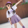 Baby Girls Summer Suit New Children Girl Short Two-piece Hot New Style Kids Fashion Summer Short Sleeve Printed Dress Set Girls