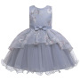 Conyson New Girl's Birthday leisure Party sleeveless Dresses Girls Summer casual Dresses Kid Girls satin lace Pattern Bow Dress