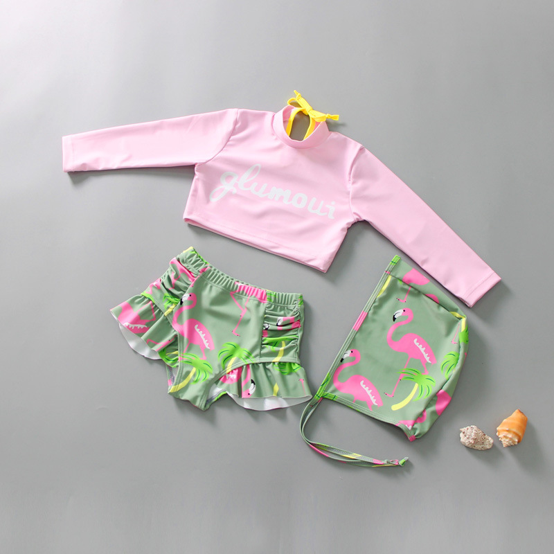 Conyson Girls Swimwear Boxers Two Piece Swimming Suit Skirt Children Bathing Suit Swimming Suit For Kid Baby New Swimsuit