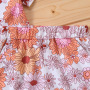 Conyson Summer 1-5Y Kids Girls Floral T-shirt Button Casual Outwear Shorts 2 Piece Printing Suit Children Girl Outfits Suits