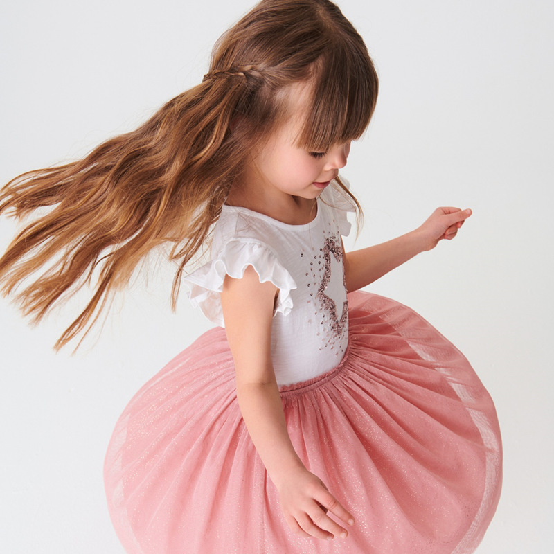 Conyson Wholesale Designs Summer 1-9 Years Children Clothing New Fashionable Cotton Cute Kids Girls Mesh Dresses