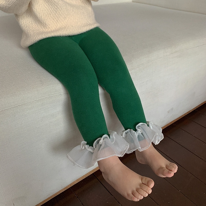 Top Pick Customized Kids Girls Leggings Baby Ruffle Tights Kids Skinny Pants