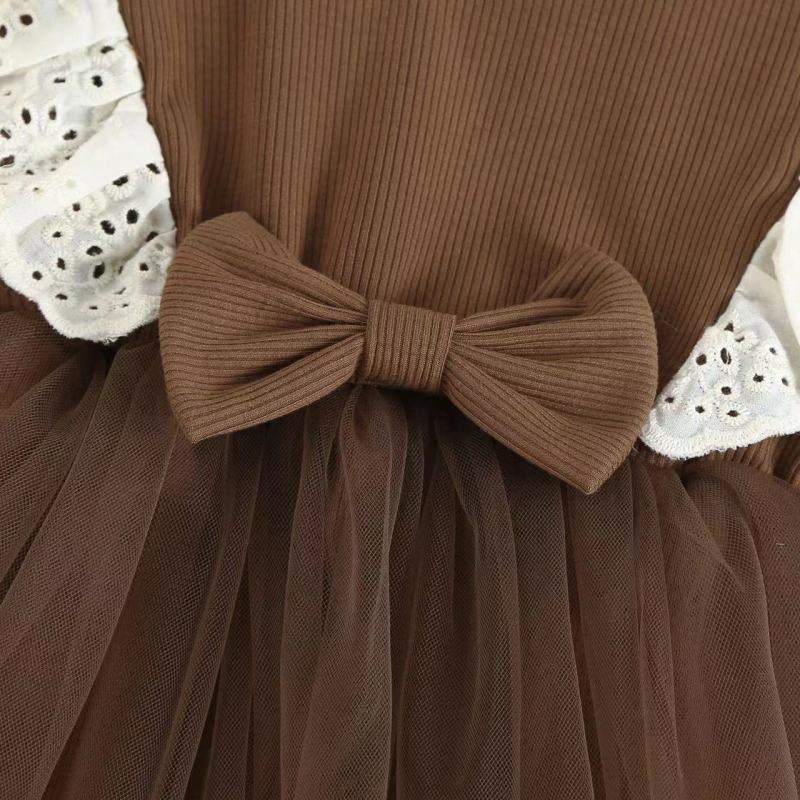 Conyson Wholesale Infant Baby Summer Long Sleeve Easter Gift Bunny Rabbit Print Lace Princess Romper Headband Set