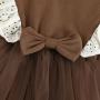 Conyson Wholesale Infant Baby Summer Long Sleeve Easter Gift Bunny Rabbit Print Lace Princess Romper Headband Set