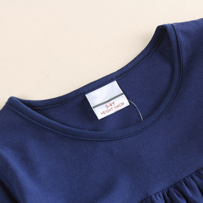 High Quality Winter Soft And Comfortable Toddler Clothes Long Sleeve Organic Cotton Girl Child Dresses for kids 2-8 years