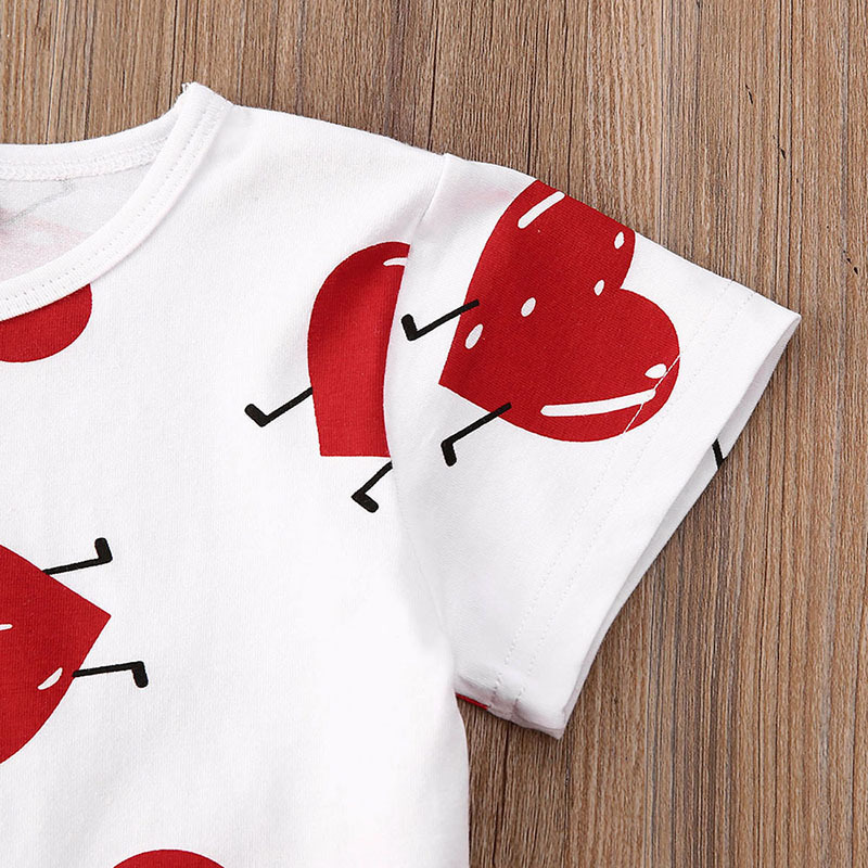 Children'S Suit Short Sleeve Top T-Shirt Pu Leather Skirt Kids Girls 2 Piece Clothing Set