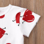Children'S Suit Short Sleeve Top T-Shirt Pu Leather Skirt Kids Girls 2 Piece Clothing Set