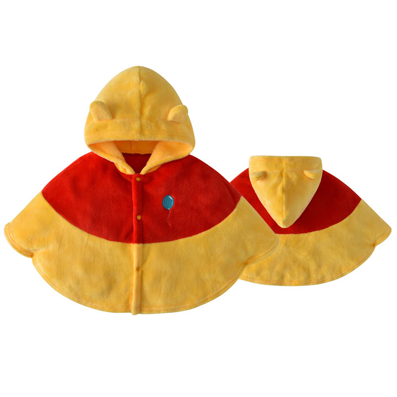 RTS Autumn Winter Wholesale Flano Flannel Animals cartoon newborn baby clothes boy girls Rompers fur warm clothes blanket cloak